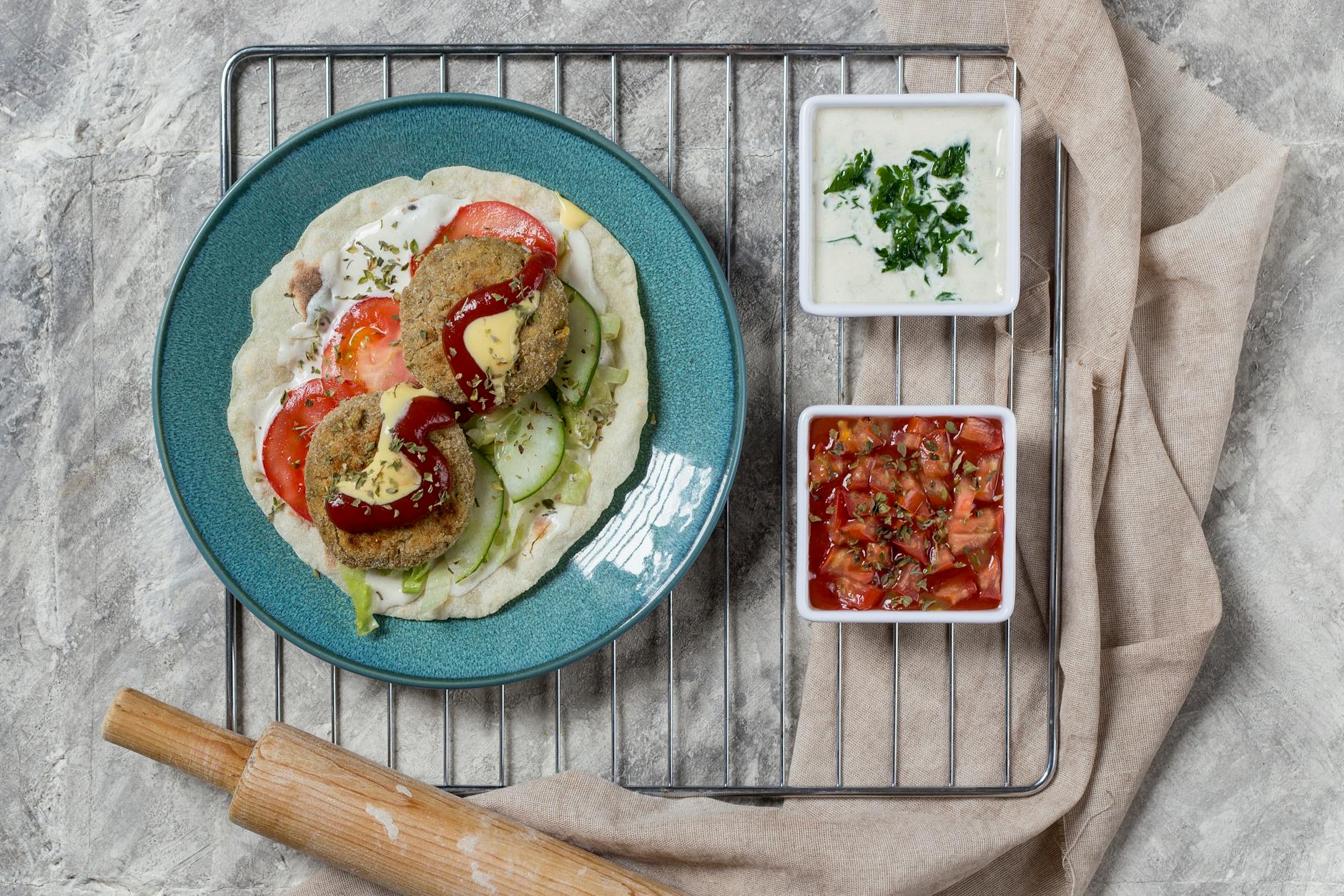 Golden Crispy Baked Falafel with Creamy Homemade Tzatziki: A Wholesome Delight